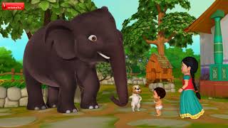 யானை யானை யானை  Tamil Rhymes for Children  Infobells [upl. by Euqenimod]