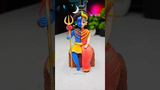 Shiv Shakti idol making with clay 🌸 Shiv Parvati ji making 🙏🏻 Har Har Mahadev shorts short [upl. by Lopez]