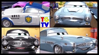 Disney Pixar Cars Finn McMissile 4 Screen Race amp Paint Jobs  Cars Fast as Lightning [upl. by Goodyear564]