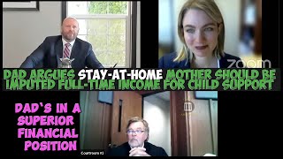 Dad Argues StayatHome Mother Should Be IMPUTED FullTime Income for Child Support Calculation [upl. by Nutter]