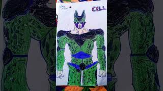 CELL DRAWING ABNORMAL anime dtawingfamous shortvirlshort DBS drawings music funk [upl. by Hirsh]