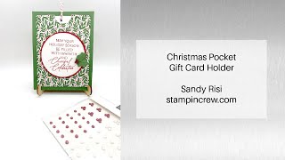 Christmas Pocket Gift Card Holder [upl. by Etnahsal379]