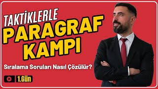 Paragrafta Sıralama Soruları  Paragraf Taktikleri Kampı 2025 📌 1Gün YKS KPSS ALES DGS [upl. by Nedearb468]