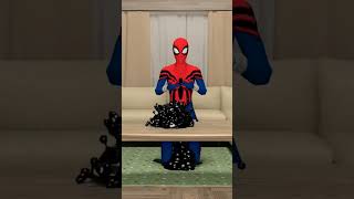 Spiderman vs Venom  spiderman becomes spider woman  Marvel animations shorts shortsfeed [upl. by Honan]