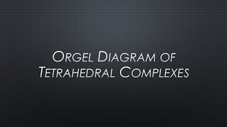 Orgel Diagram of Tetrahedral Complexes by DrAnita Kothari BSc III Paper I [upl. by Hooker]