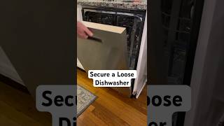 How to Secure a Loose Dishwasher  Side Mount Your Dishwasher  diy dishwasher [upl. by Ihcekn890]