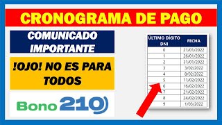 Nuevo Bono 210 soles Publican CRONOGRAMA DE PAGOS del primer grupo de beneficiarios 2022 [upl. by Hogle]