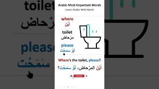 Learn Arabic important words and sentences for beginners adults speak Arabic learnarabic arabic [upl. by Pearman]