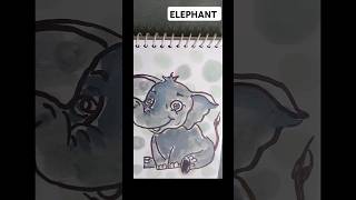 Draw a Cartoon Elephant for Toddler Alphabet Flashcards  Fun Animal Matching Alphabet Artquot [upl. by Ennaeel792]