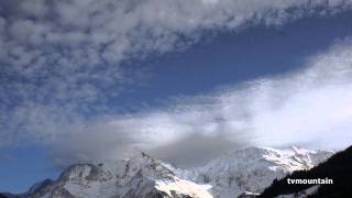 Time Lapse nuages MontBlanc Bionnassay Dômes de Miage météo montagne [upl. by Richarda799]