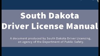 South Dakota Driver License Manual Audio Video Book Rev 062021 HD Bookmarked Chapters [upl. by Eissahc]