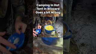 Camping In Hot Tent While Blizzard Is Going In Alaska Goes Wrong [upl. by Pilif]