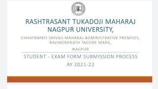 rtmnu exam form kaise bhare 2022  rtmnu winter exam 2022 form fill up [upl. by Draillih]