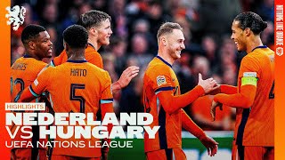 Qualified for the NationsLeague QUARTERFINALS 💪  Highlights Nederland  Hungary [upl. by Damahom]