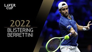 Matteo Berrettini Crushes Forehand Winner  Laver Cup 2022 [upl. by Mckenna]