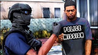 Police drug busting GONE WRONG   GTA 5 Mission Remastered [upl. by Anelra]