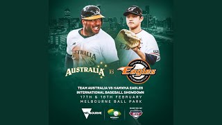 International Baseball Showdown  Game 1  Team Australia v Hanwha Eagles [upl. by Fazeli]