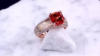 Juicy Light Engagement Ring with Orange Sapphire [upl. by Rafe]