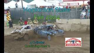 Hopkinton Fair 2024 Sunday 4Cylinder Qualifying Heat 2 Demolition Derby 4K UHD [upl. by Sheryl]