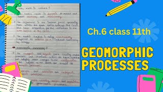 NCERT Book Class 11 Geography Chapter 6 Geomorphic Processes [upl. by Evelyn]