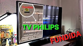 TV Philips se oye pero no se ve Reparación a lo cubano [upl. by Mahmud]