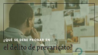 ¿Qué Se Debe Probar en el Delito de Prevaricato [upl. by Ayhtin934]