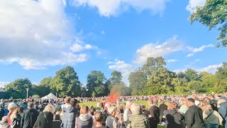 Bonfire on Sankt Hans midsummer celebration in Denmark 23june24 [upl. by Noremmac789]