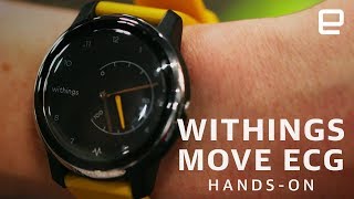 Withings Move ECG HandsOn A Smartwatch with a Useful Twist at CES 2019 [upl. by Adnamar]