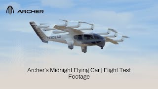 Archers Midnight Flying Car  Flight Test Footage [upl. by Murat420]