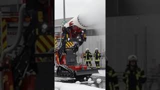 Super Vac EmiControl Firefighting Robot in Action [upl. by Lednam]