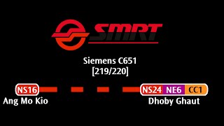 SMRT C651 219220 Ang Mo Kio → Dhoby Ghaut » Marina Bay [upl. by Teillo761]