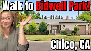 Home for sale within walking distance to Bidwell Park  Chico Property Tours  July 2024 [upl. by Dart465]