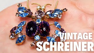 VINTAGE JEWELRY SCHREINER BROOCH [upl. by Silvana]