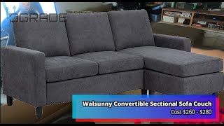 Walsunny Convertible Sectional Sofa Couch [upl. by Etteoj]