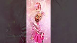 Sugarberry Snowdrop Monster High Frightfully Tall Clawdeen Holiday Art Doll Repaint [upl. by Malim948]