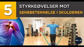 5 Styrkeøvelser mot Senebetennelse i Skulderen med strikk [upl. by Rollie]