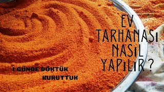 Ev tarhanası nasıl yapılır🔥 Kuru tarhana  1 günde dök kurut [upl. by Dermott]