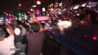 Lady Gaga mobbed by fans and photogs outside Mickys Bar in LA [upl. by Eirena]