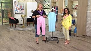 Quacker Factory Stretch Seersucker Crop Pants on QVC [upl. by Niamart]