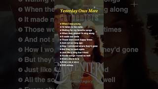 Yesterday Once More  lyrics  Carpenters englishsongs nostalgic 70smusic classicalmusic [upl. by Hsetim]