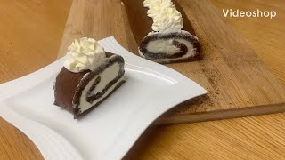 Rollad Chocolate swiss Roll Recipe [upl. by Arie]