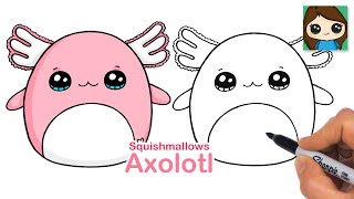 How to Draw an Axolotl Easy  Squishmallows [upl. by Margalit]