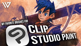 My FAVORITE Brush Packs For CLIP Studio Paint [upl. by Oigroeg]