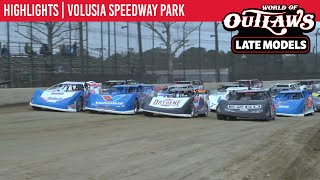 World of Outlaws Late Models at Volusia Speedway Park January 21 2022  HIGHLIGHTS [upl. by Delmer658]