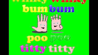 Winky Winky Bum Bum Poo Poo Titty Titty Song Fast Words Funnier [upl. by Ahsiekrats]