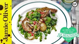 Healthy Pork Escalope with Super Greens  Jamie Oliver  10HealthyMeals [upl. by Ramraj]