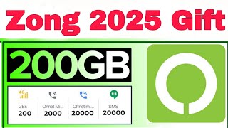 Zong 200GB internet package  Zong internet package 2025  Zong free call mints package  zong pkg [upl. by Even]