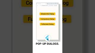 Popup dialogs  Flutter quick tutorial [upl. by Aluino]