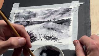 Level up VALUE STUDIES with GRANULATING watercolour pigments [upl. by Aissac]