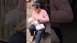 breastfeeding breastfeeding newbornfeeding baby breastfeeding shortvideo cute trending [upl. by Leirza]